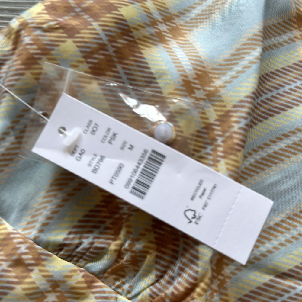NWT J.Crew Button-front Camisole Top in Golden Hour Tartan - Picture 12 of 12